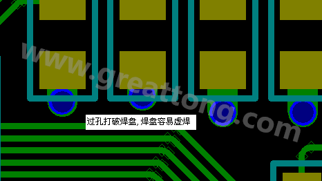 PCB設(shè)計(jì)案例分析：過孔破焊盤，造成SMT虛焊