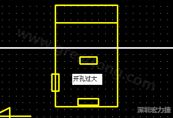 PCB設(shè)計(jì)時(shí)后焊元件焊盤(pán)開(kāi)孔過(guò)大容易使焊錫流進(jìn)插座造成短路。