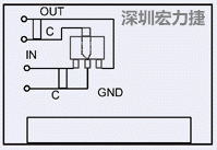 圖3：降壓電路的PCB設計示例。