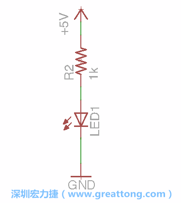如圖所示放置一個開關（switch）、10K電阻器（10k resistor）和0.1μF的電容（0.1μF capacitor），并把開關的一端連到接地端上。