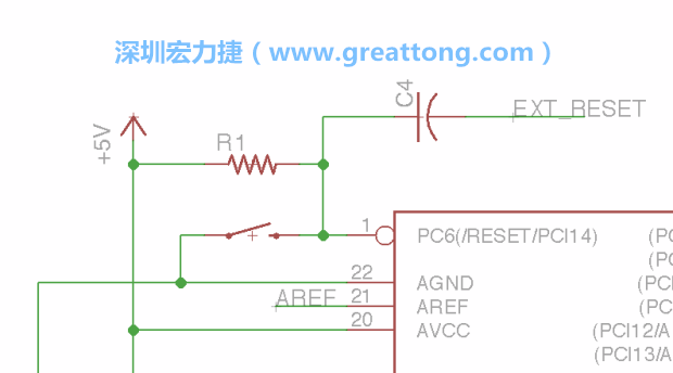 很多PCB設計者的設計不符合人體工學，他們使用很小的按鈕、不方便的元件配置和難以解讀的標簽，千萬不要變成這樣！這次我們的設計有一個大小合適的重置按鈕（reset button）和可以清楚辨認是否已經接上電源的LED指示燈。