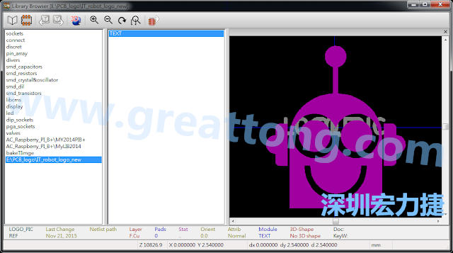 目前這個(gè)Library IT_robot_logo_new.mod 只有一個(gè)footprint。如何增加更多footprint 到這個(gè)library 中呢?